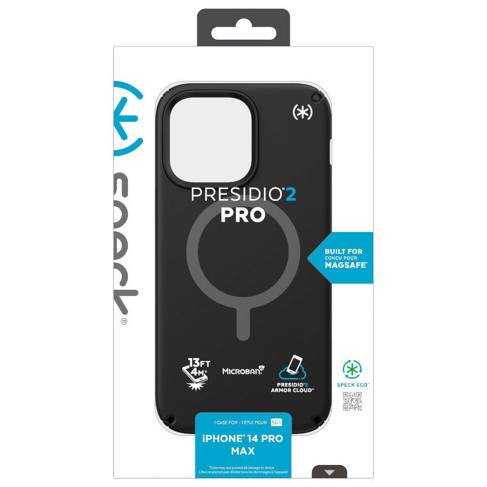 Speck iPhone 14 Pro Max Case-Presidio2 Pro-MagSafe-Black/White