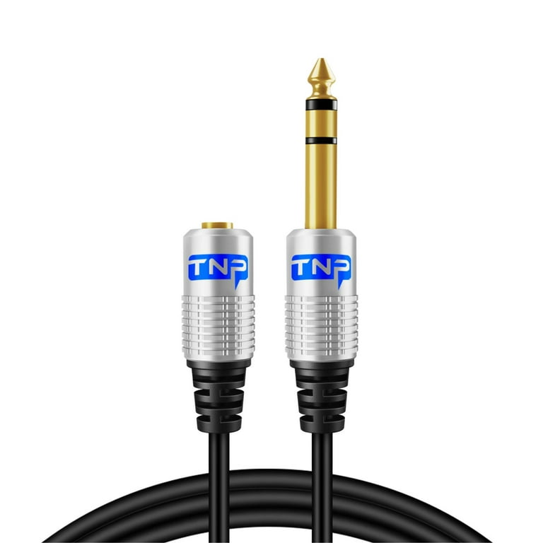  J&D 6.35mm (1/4 inch) TS to 3.5mm (1/8 inch) TRS Cable,  Gold-Plated 1/4 inch Male to 3.5mm (1/8 inch) Male Mono Interconnect Heavy  Duty Stereo Aux Jack Adapter Cable, 3.3 Feet : Electronics