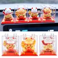 thumbnail image 6 of Hadanceo Lucky Cat Mold Cartoon Solar Powered Good Symbolism Swing Arm Lucky Cat Waving Fortune Figurine Cat Decoration, 6 of 8