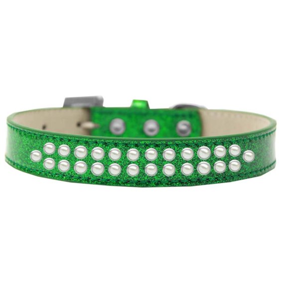 Dog, Puppy  Pet Ice Cream Collar, "Two Row Pearl Rimsets"