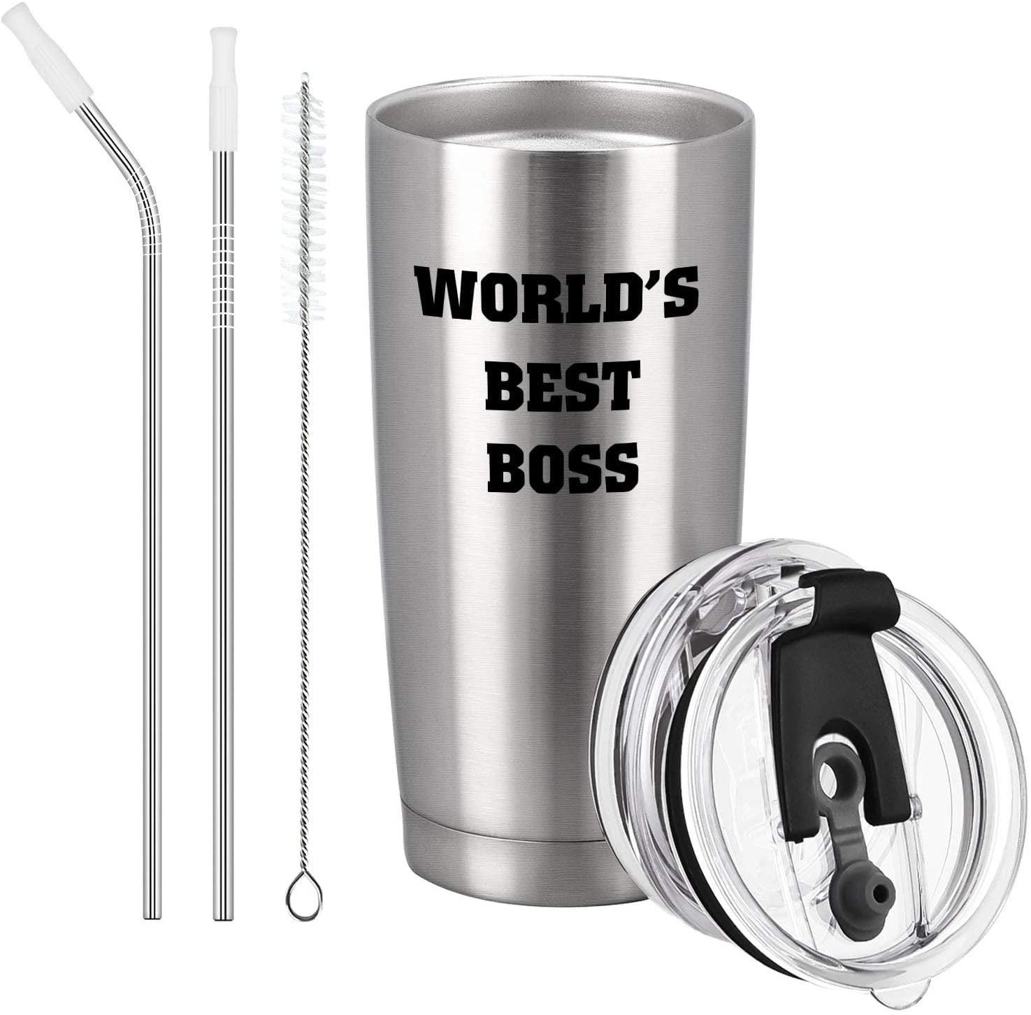 20oz Engraved Stainless Steel Insulated Travel Mug Christmas Office Perfect Boss Idea for Men/Male in Boss Day Birthday Boss Gifts for Men Appreciation