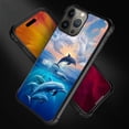 thumbnail image 7 of Case for iPhone 15 Pro Case, Sunset Dolphin Ocean Pattern Graphic Design Girl Boy Soft Silicone Hard Acrylic Shock Protection Case for iPhone 15 Pro, 7 of 7