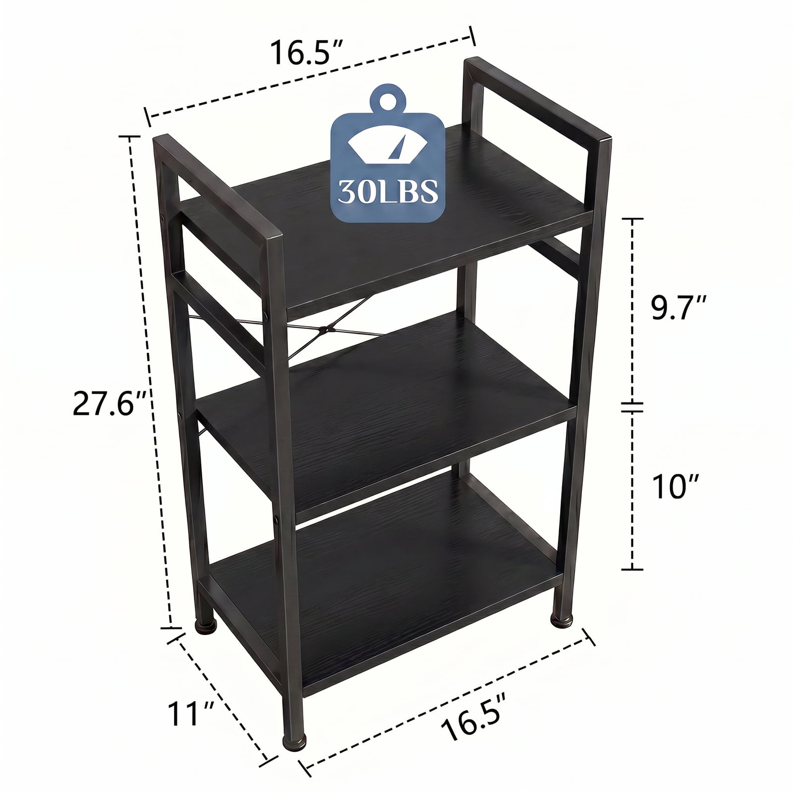 Alvantor 3/4-Tier Industrial Bookshelf, Narrow Storage Rack classical-style shelves for living rooms, homes, and offices