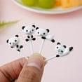 thumbnail image 3 of Shoreew 16Pcs Fruit Fork Easy to Clean Cute Panda Shape Food Dessert Picks Food-grade Bento Picks for Children, 3 of 7