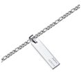thumbnail image 4 of Men's Custom Name Necklace Engraved Name Personalised Bar Necklace Pendant,Silver, 4 of 4