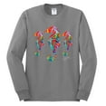 thumbnail image 2 of Wild Bobby, Colorful Rainbow Seahorses Animal Lover Mens Long Sleeve Shirt, Heather Grey, Large, 2 of 3
