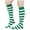 A-Light Green268, variant on XIAONU Elastic Striped Christmas Tree Print Knee High Socks for women