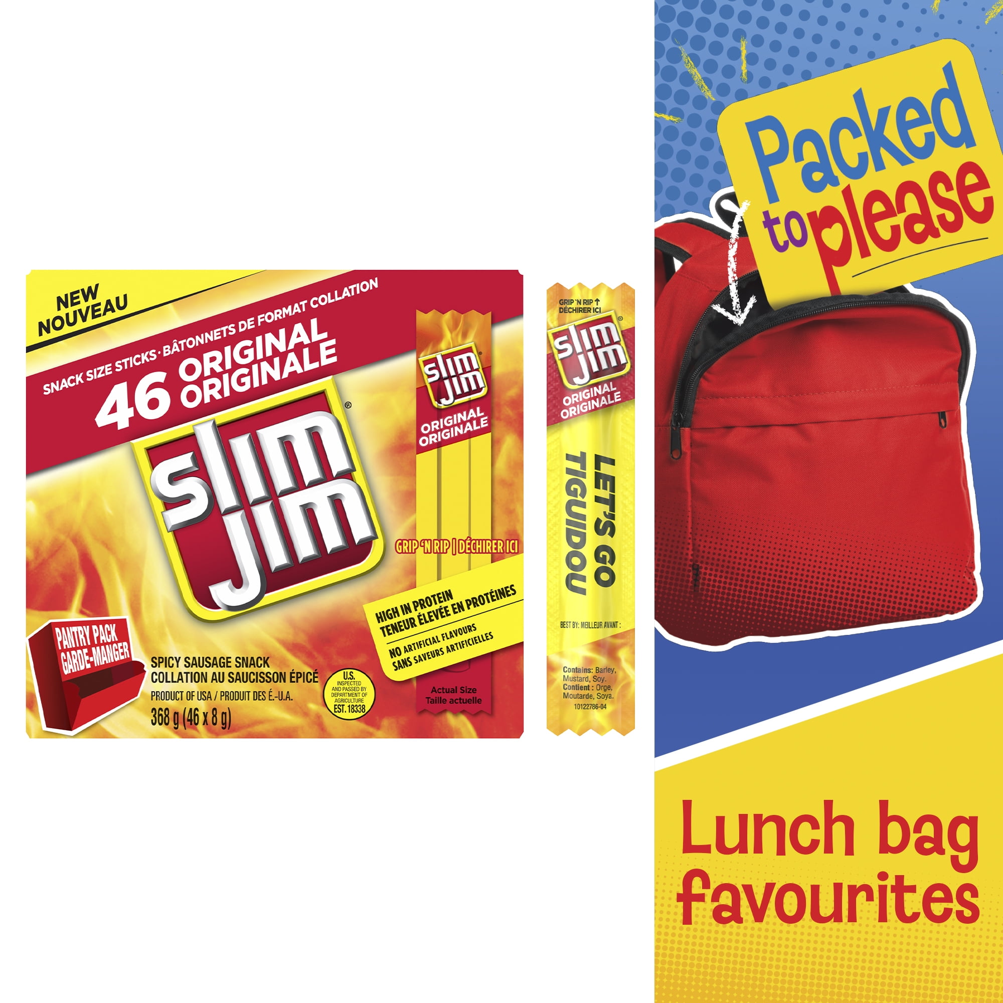 Slim Jim Pantry Pack Original 46ct (46 x 8g), 368g