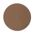 thumbnail image 1 of Ethnic Mouse Pad for Computers, Traditional Native Bohemian Peruvian Geometric Zigzag Design Pattern, Round Non-Slip Thick Rubber Modern Gaming Mousepad, 8" Round, Taupe Ginger and Rust, by Ambesonne, 1 of 2