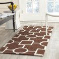 thumbnail image 3 of SAFAVIEH Cambridge Joyce Geometric Shapes Wool Area Rug, Dark Brown/Ivory, 8' x 8' Square, 3 of 9