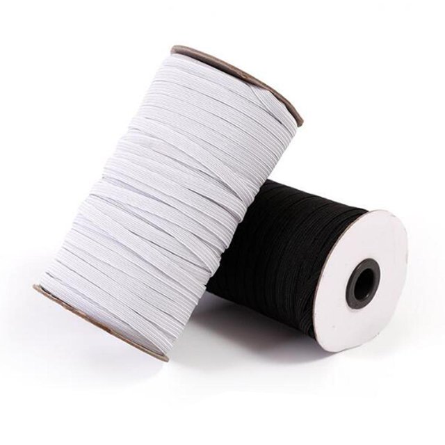 2 piezas 5 mm DIY engrosamiento banda elástica 98Yd tejido de joyería que hace el ajuste de costura Macarena Costura con banda elástica