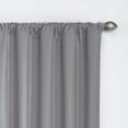 thumbnail image 3 of Eclipse Kids Solid Microfiber Blackout Rod Pocket Single Window Curtain Panel, Gray, 42 x 63, 3 of 5