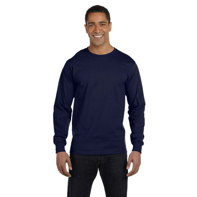 Hanes T-Shirt à Manches Longues à Col Ras du Cou Beefy pour Hommes, Style 5186
