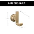 thumbnail image 2 of Delta Tetra Bath Towel & Robe Hook Champagne Bronze Finish, 2 of 4