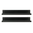 thumbnail image 2 of Kate and Laurel Mezzo Modern Metal Ledge Shelf Set, Black 2 Piece, 2 of 6