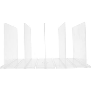 White acrylic purse dividers are placed in a shelf space providing  simplistic, chic and functional…