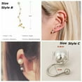 thumbnail image 5 of QQTDFG Jewelry No Pierced Zircon Ear Cuff Tragus Earrings Pearl Ear Cuff Non Piercing-Style B-Silver, 5 of 9