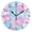 Black, variant on Blue and Pink Circle Round Wall Clock Silent Battery Operated Home Decor for Living Room Bedroom