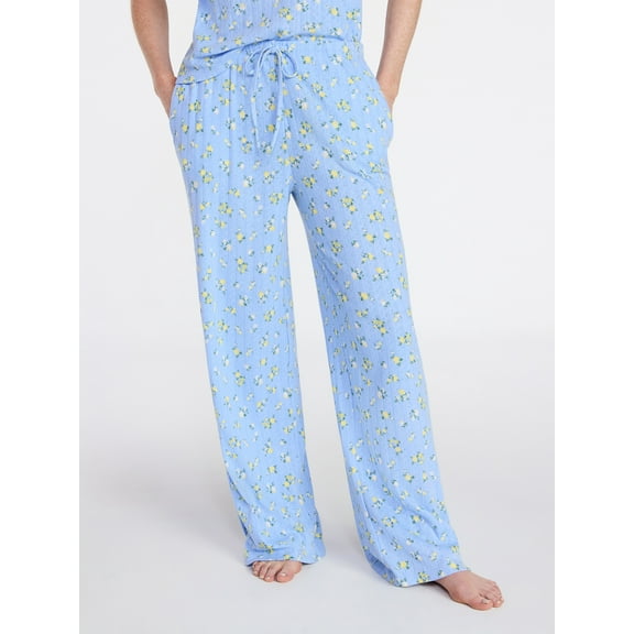 Joyspun Women’s Pointelle Knit Sleepwear Pants, 30'' Inseam, Sizes XS-3X
