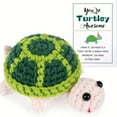 thumbnail image 4 of 3.34" Funny Mini Crochet Sea Turtle, Handmade Crocheted Positive Turtle Doll with Card, Novelty Gifts for Inspirational, for Birthday Gifts & Party Decoration, 4 of 7