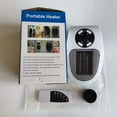 thumbnail image 3 of Calentador de espacio de 500 W, calentador de espacio eléctrico de enchufe de pared como se ve en la TV con termostato y temporizador ajustables y pantalla LED, compacto para dormitorio de oficina JAMW Sencillez, 3 of 5