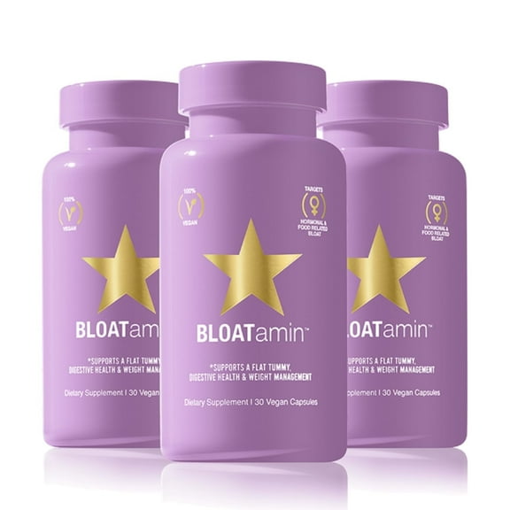 HAIRtamin® BLOATamin – Digestive Support for Bloating Relief and Gut Health 3 in 1-Pack