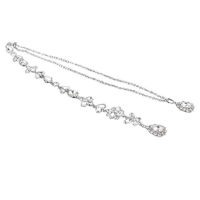 Here's a polished and professional product description based on the title you provided:\n\n \n\n**Backless Long Body Chain Necklace for Women – Crystal &