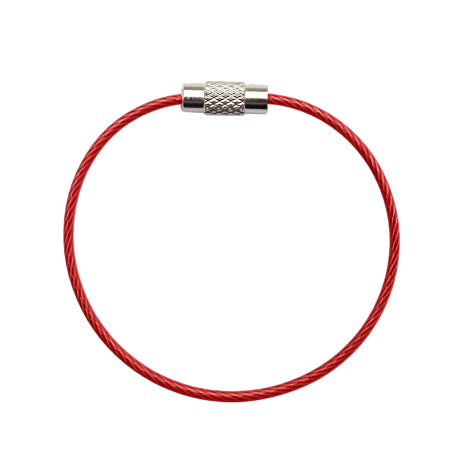 Stainless Steel Key Ring Color Coated Wire Rope Keychain Key Ring