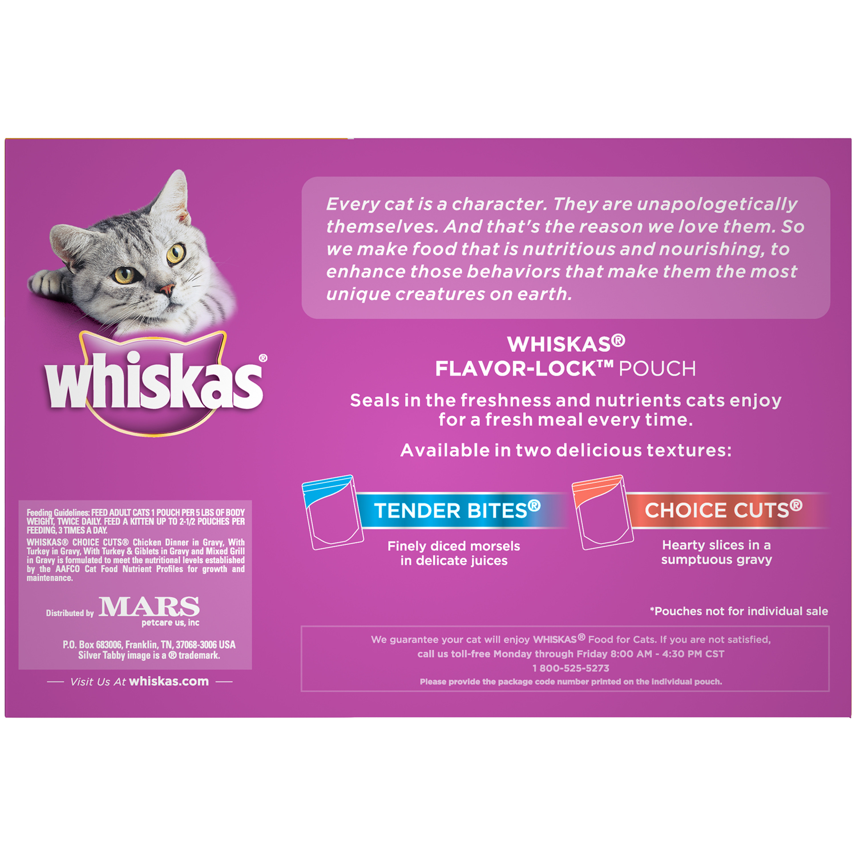 (12 Pack) WHISKAS CHOICE CUTS Poultry Selections Variety Pack Wet Cat Food, 3 oz. Pouches - image 2 of 2