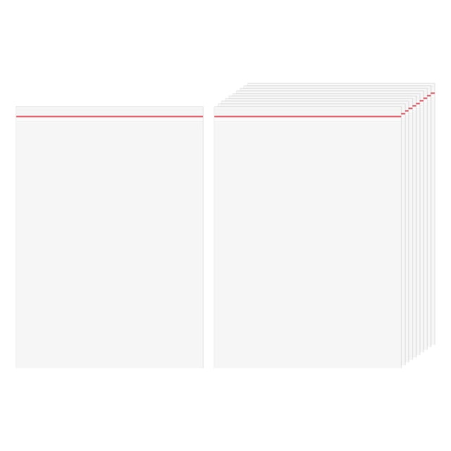 100 Pcs Small Plastic Bags, 11 x 8 Clear Zip Seal Lock Poly Bags