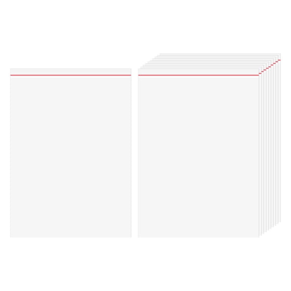 50 Pcs Small Plastic Bags, 11 x 8 Clear Zip Seal Lock Poly Bags