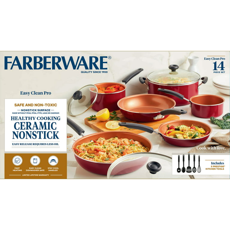 Easy Clean Nonstick Cookware Set, Dishwasher Safe Kitchen Pots and
