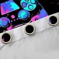 thumbnail image 4 of Castle Fairy Children Teens Adults Gradient Video Game Gamepads Curtains Pack of 2 (42x84 Each),Abstract Boys Game Controller Curtains Blackout,Hippie Graffiti Splash Bedroom Curtains Home Decor, 4 of 6