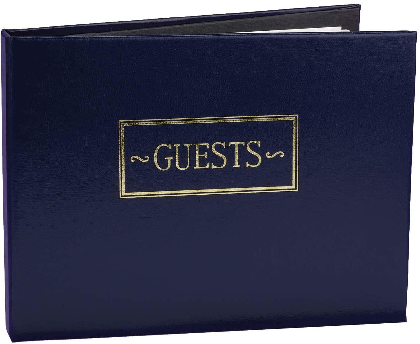 Hewitt White Guest Book Hortense B 7.5 x 5.75-Inches,