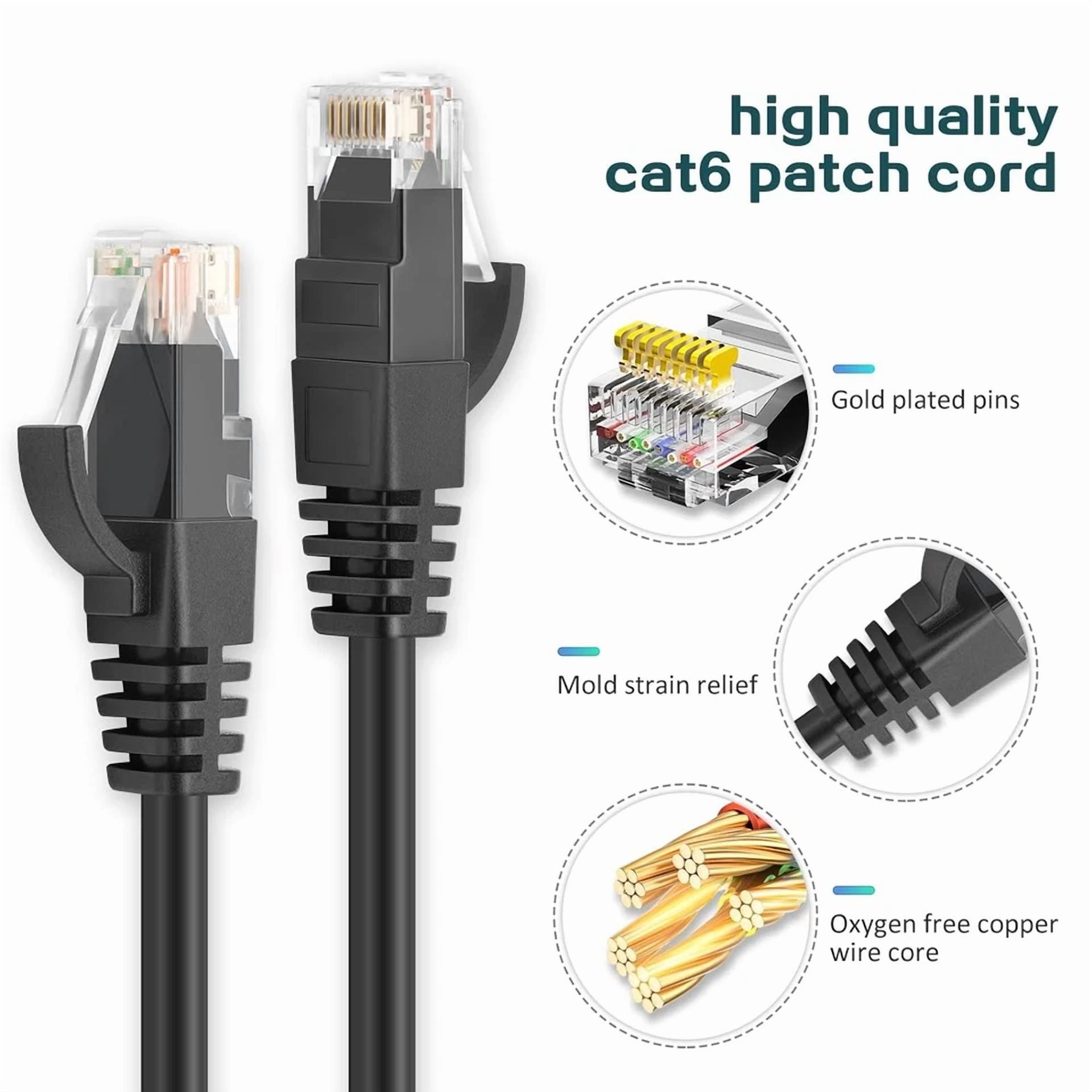 BUTTERFLY- Ercielook Ethernet Cable 0.5 Ft 2 Pack - Cat 6 High Speed Network 0.5Ft