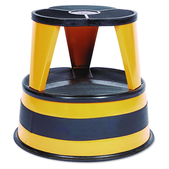 Cramer Kik-Step Steel Step Stool, 350 lb cap, 16" dia. x 14 1/4h, Orange