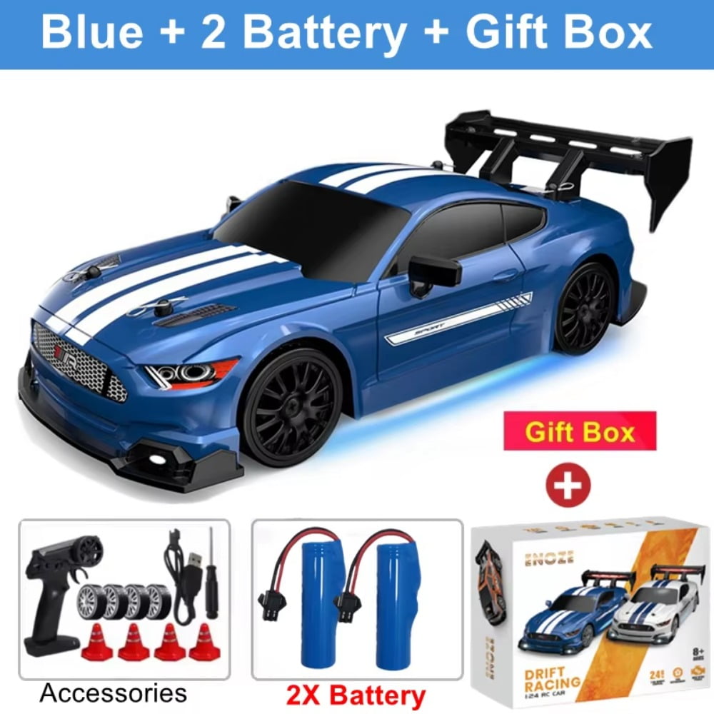 ATJIA 1:24 Scale RC Drift Car 30KM/H High Speed 4WD 2.4GHz Remote Control Cars with LED Light RC Drift Racing Car