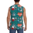thumbnail image 4 of Fotbe Men's Medical Elements Print Men's Sleeveless Muscle Tank Tops Casual T-Shirts for Gym Workout Beach-3X-Large, 4 of 8
