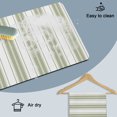 thumbnail image 6 of Sage Green Striped Dish Drying Mats for Kitchen Counter, Vertical Stripe Modern Minimalist Absorbent Coffee Bar Mat with Non-slip Rubber Backed Quick Drying Dish Rack Pad 16"x24", 6 of 9