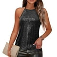 thumbnail image 3 of Perfectbot Womens Sequin Tank Top - Sparkly Dressy Top for Party, Club, Night Disco & Concert Outfits, 3 of 8
