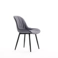 thumbnail image 4 of YOUNIKE Dining Chairs Set of 2, Faux Leather Upholstered Kitchen Chairs, Armless Side Chairs with Ergonomic Backrest, Mid Century Modern Dining Chairs,Gray Purple, 4 of 14