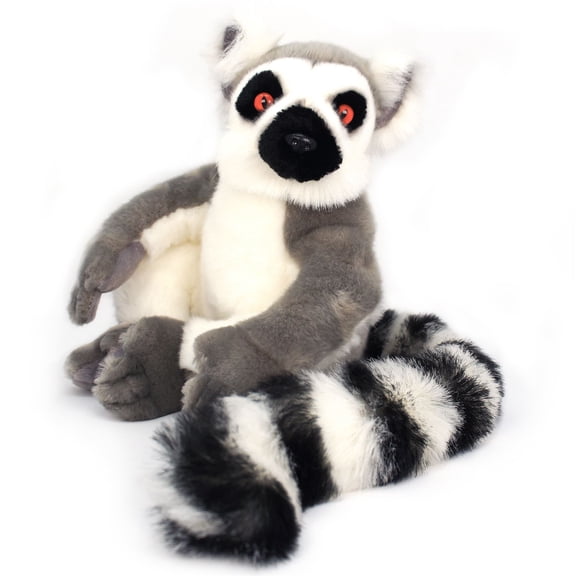 Ringo the Ring-tailed Lemur | 21 Inch (Including Tail Measurement!) Madagascar Lemur Stuffed Animal Plush | By TigerHart Toys