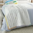 thumbnail image 4 of Mina Victory Plush 36x48" Cotton Embroidered Rainbow Quilt in Multi-Color, 4 of 4