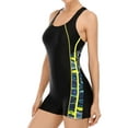 thumbnail image 3 of Women's Boyleg One Piece Swimsuit Racerback Swimming Suits, 3 of 6