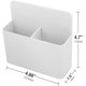 thumbnail image 5 of Caja de almacenamiento magnética, portalápices para pizarra blanca, útiles escolares, organizador con 2 compartimentos para nevera, taquilla, superficies magnéticas - blanco, 5 of 5