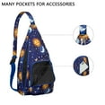 thumbnail image 2 of Ethereal Moon Crossbody Bag - Dark Celestial Star & Constellation Art, Lightweight Adjustable Strap Sling Bag for Men, 2 of 4