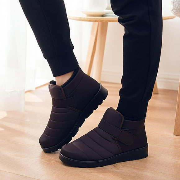 LSLJS Women Snow Boots Winter Shoes Flat Casual Ankle Plus Size Boots Waterproof Booties for Women Comfort Outdoor Anti Slip Sneakers Shoes