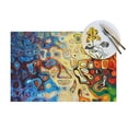 thumbnail image 4 of XMXT 1 Pcs Woven Placemats, Abstract Structure Pattern Stain Resistant Anti-Skid Placemat for Kitchen Table, 12 x 18 inches, 4 of 6