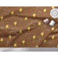 thumbnail image 3 of Soimoi Brown polyester Crepe Fabric Boxes & Coffee Cups Fabric Prints By Yard 42 Inch Wide, 3 of 3