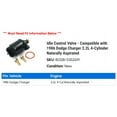 thumbnail image 2 of Idle Control Valve - Compatible with 1986 Dodge Charger 2.2L 4-Cylinder Naturally Aspirated, 2 of 2